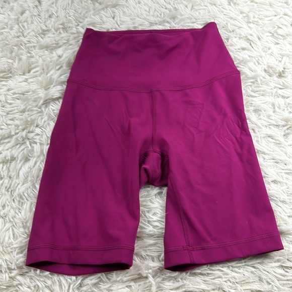 Lululemon Wunder Train Contour Fit High-Rise Short 8" Magenta Purple - Picture 1 of 5